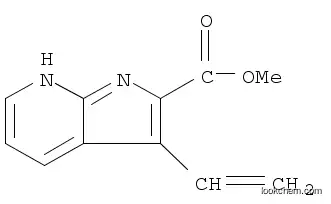 Molecular Structure of 1204475-95-5 (1H-Pyrrolo[2,3-b]pyridine-2-carboxylic acid, 3-ethenyl-, methyl ester)
